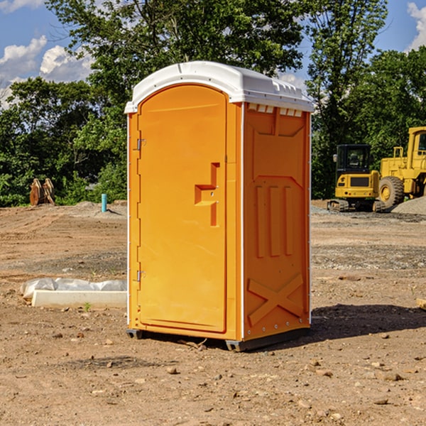 how often are the portable restrooms cleaned and serviced during a rental period in Hillsboro Ohio